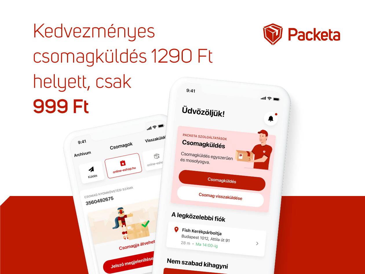 Kedvezményes csomagküldés csak 999 Ft-ért!