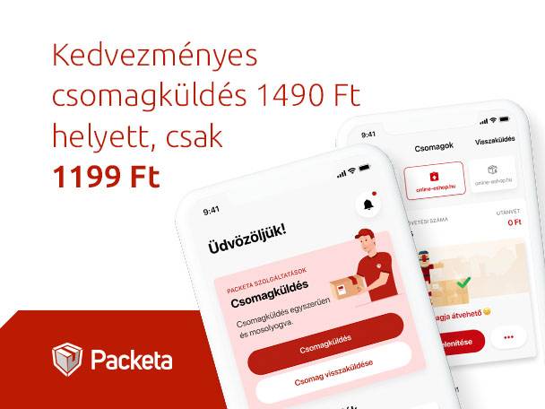 Kedvezményes csomagküldés csak 1199Ft-ért!