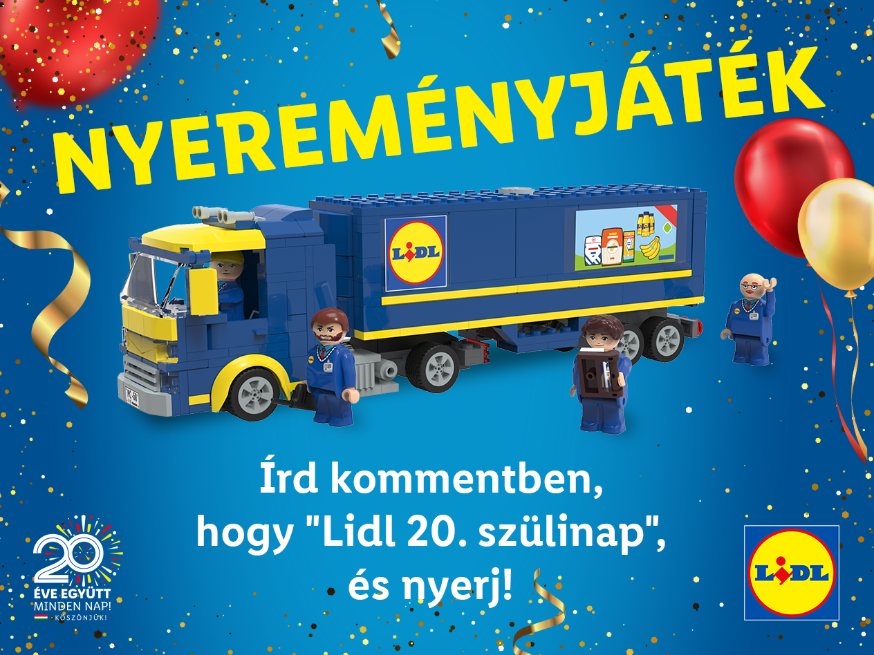 Lidl kamion építőjáték-készlet - 46. hét - Facebook nyereményjáték