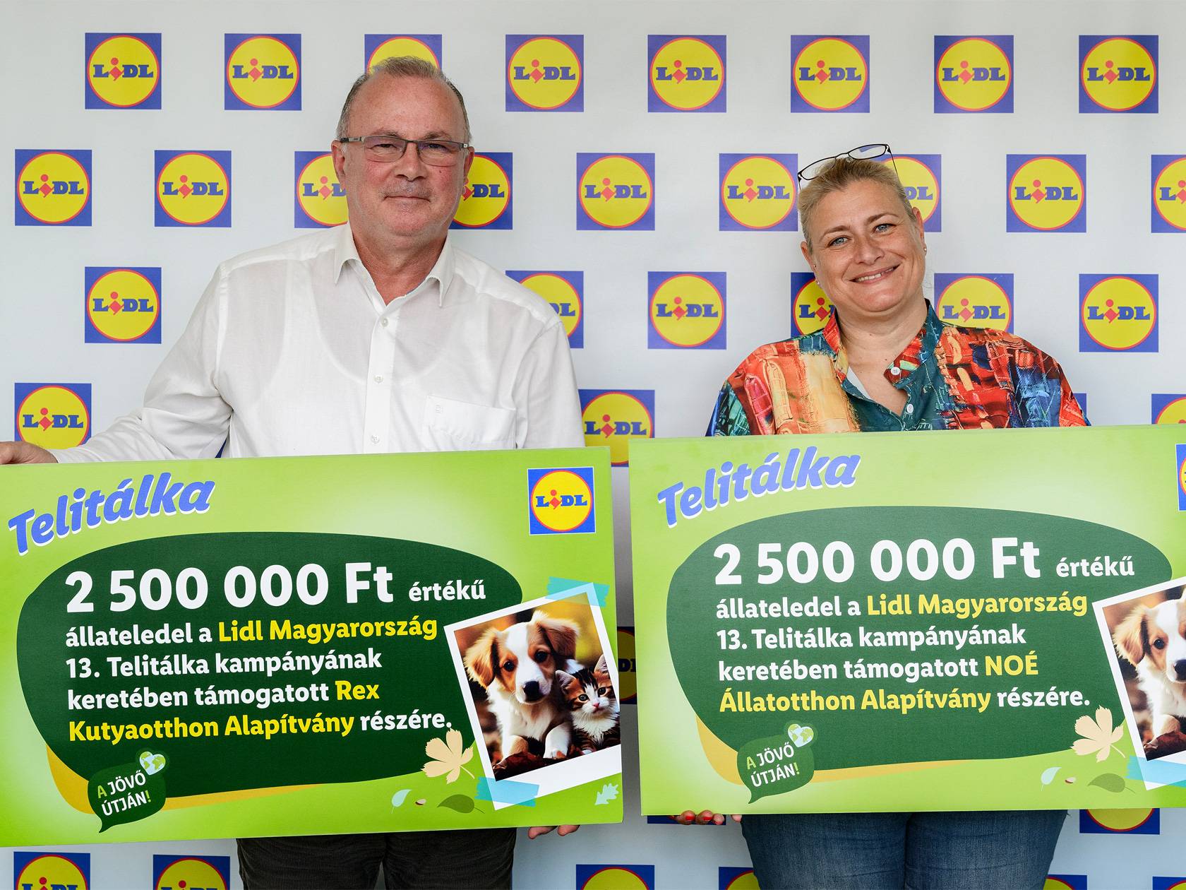 Ismét menhelyi állatok élelmezését segíti a Lidl